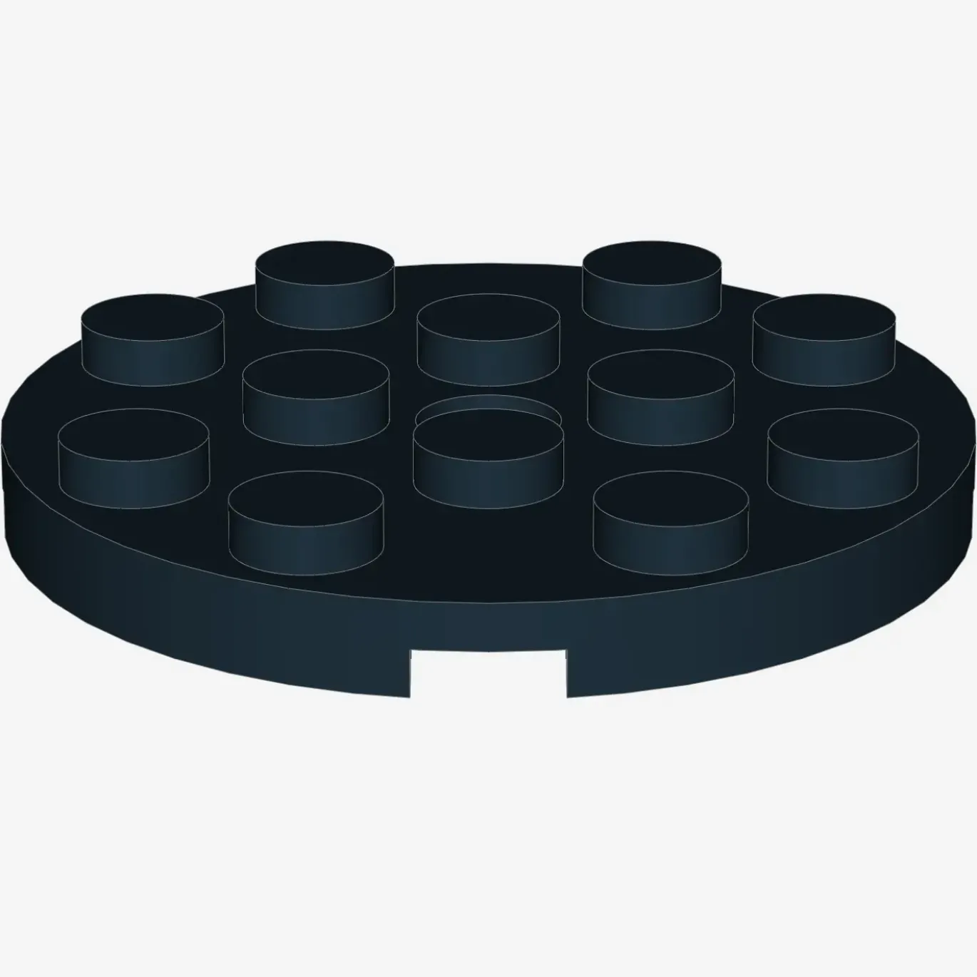PLATE 4X4 ROUND W. SNAP X 25