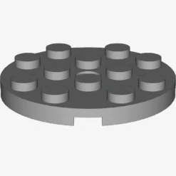 PLATE 4X4 ROUND W. SNAP X 25