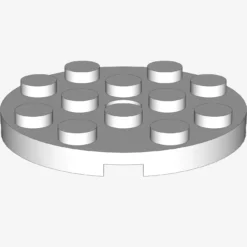 PLATE 4X4 ROUND W. SNAP X 25