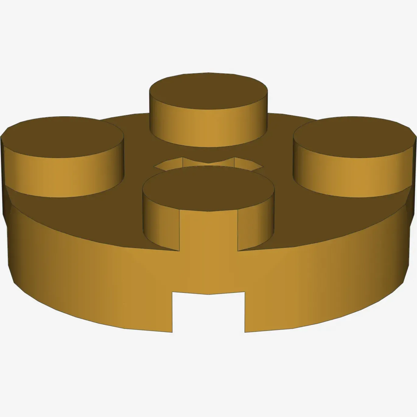 PLATE 2X2 ROUND X 100