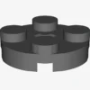 PLATE 2X2 ROUND X 100