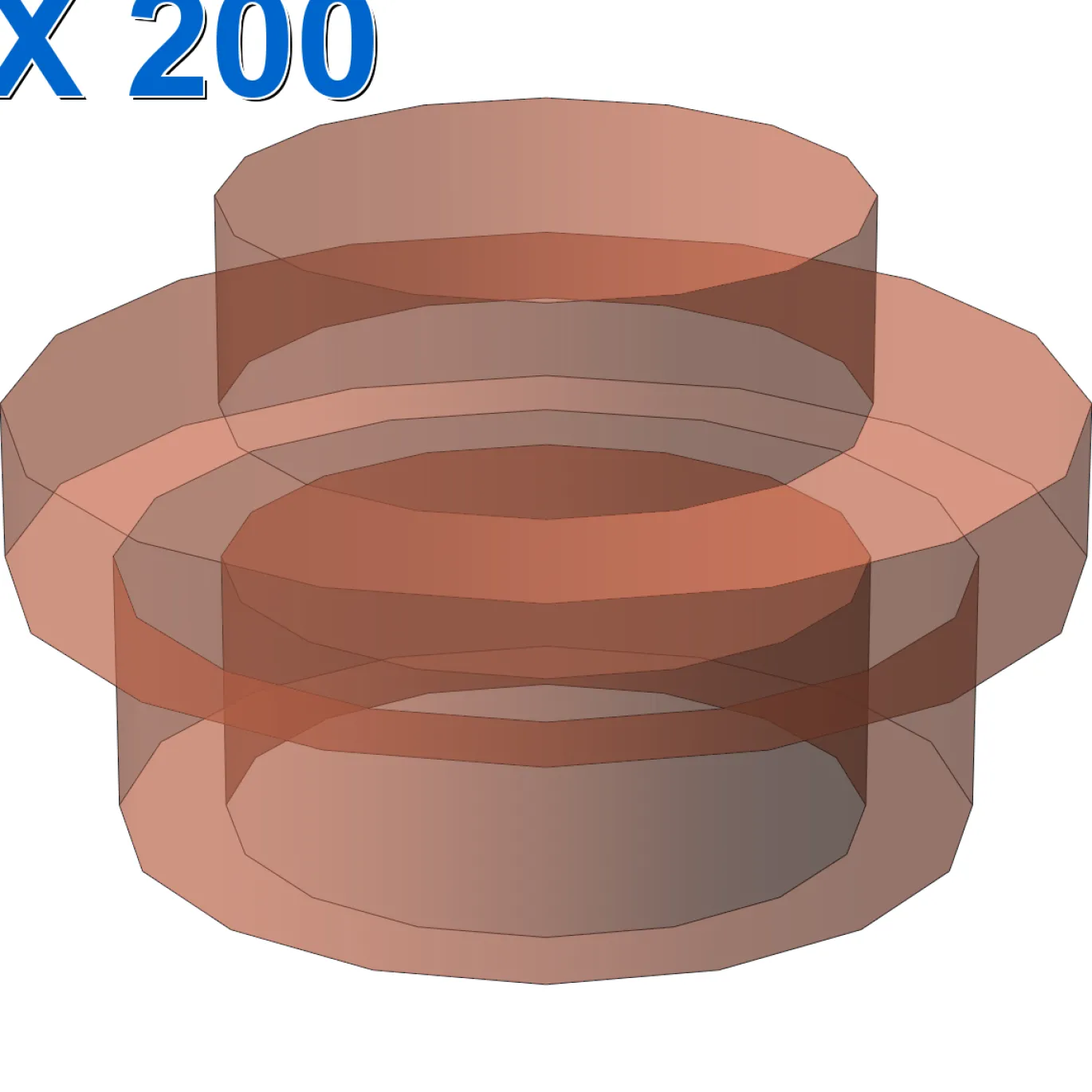 PLATE 1X1 ROUND X 200