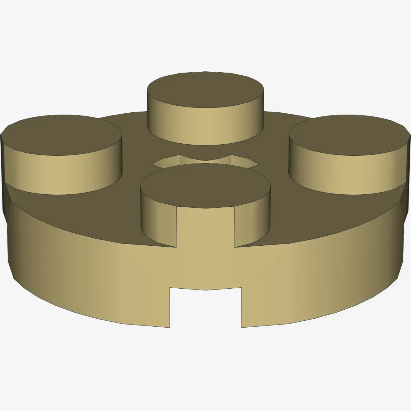 PLATE 2X2 ROUND X 100