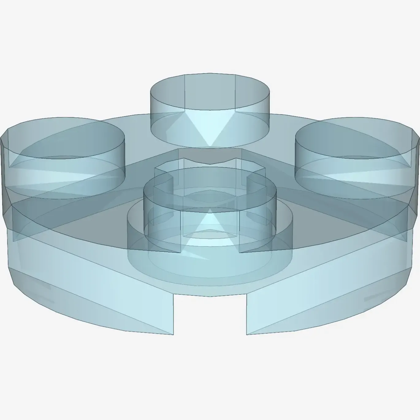 PLATE 2X2 ROUND X 100