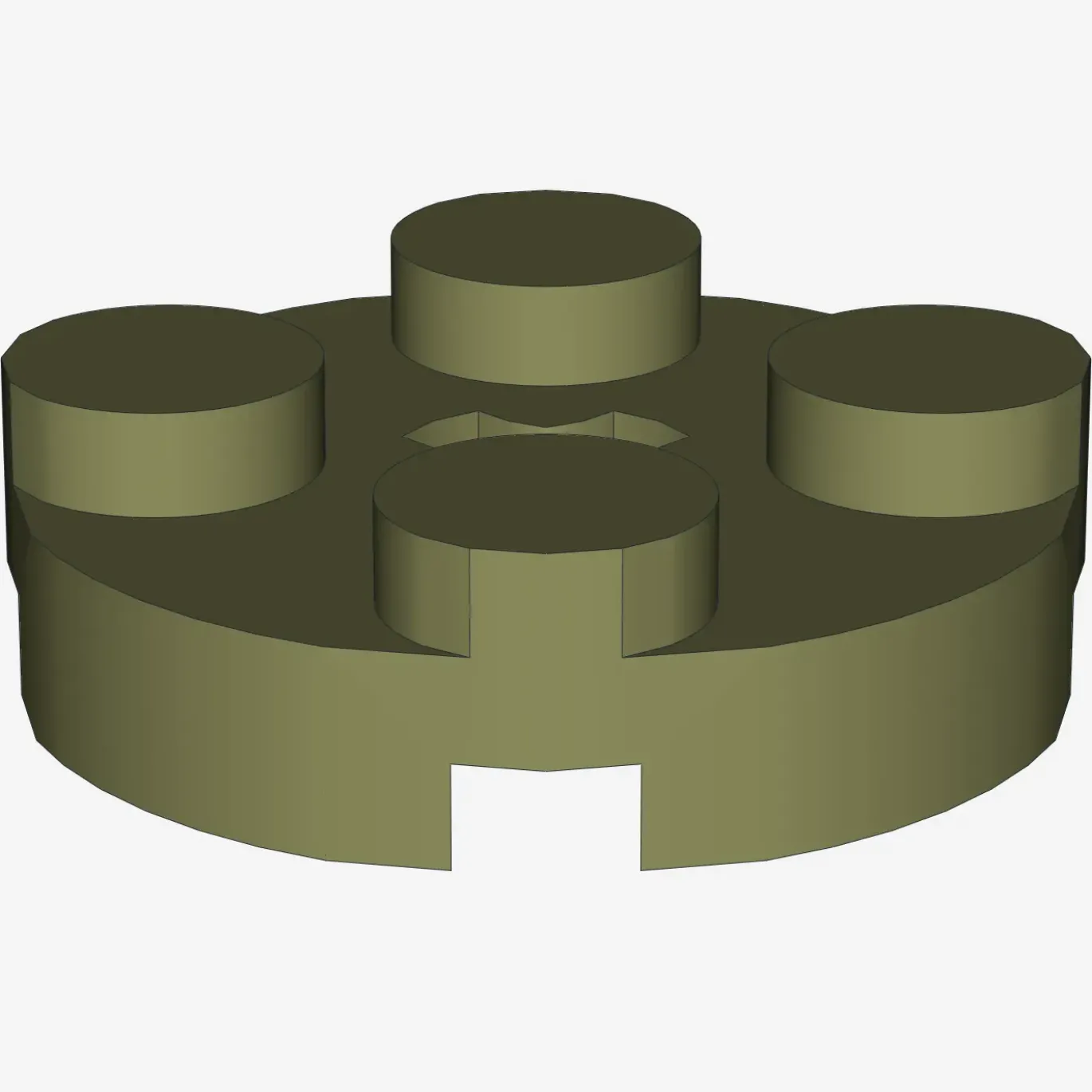 PLATE 2X2 ROUND X 100