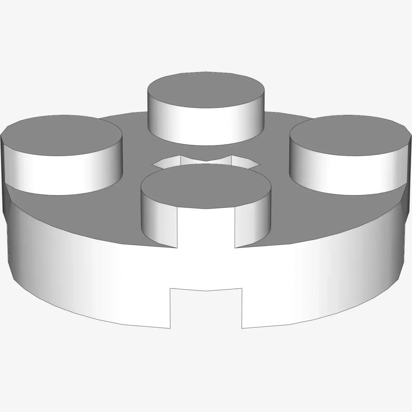 PLATE 2X2 ROUND X 100