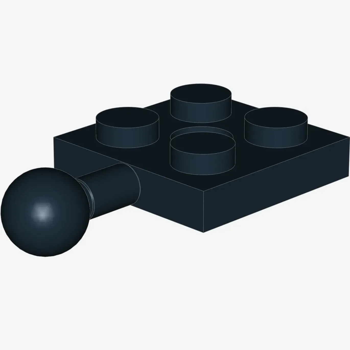 PLATE 2X2 W. BALL X 50