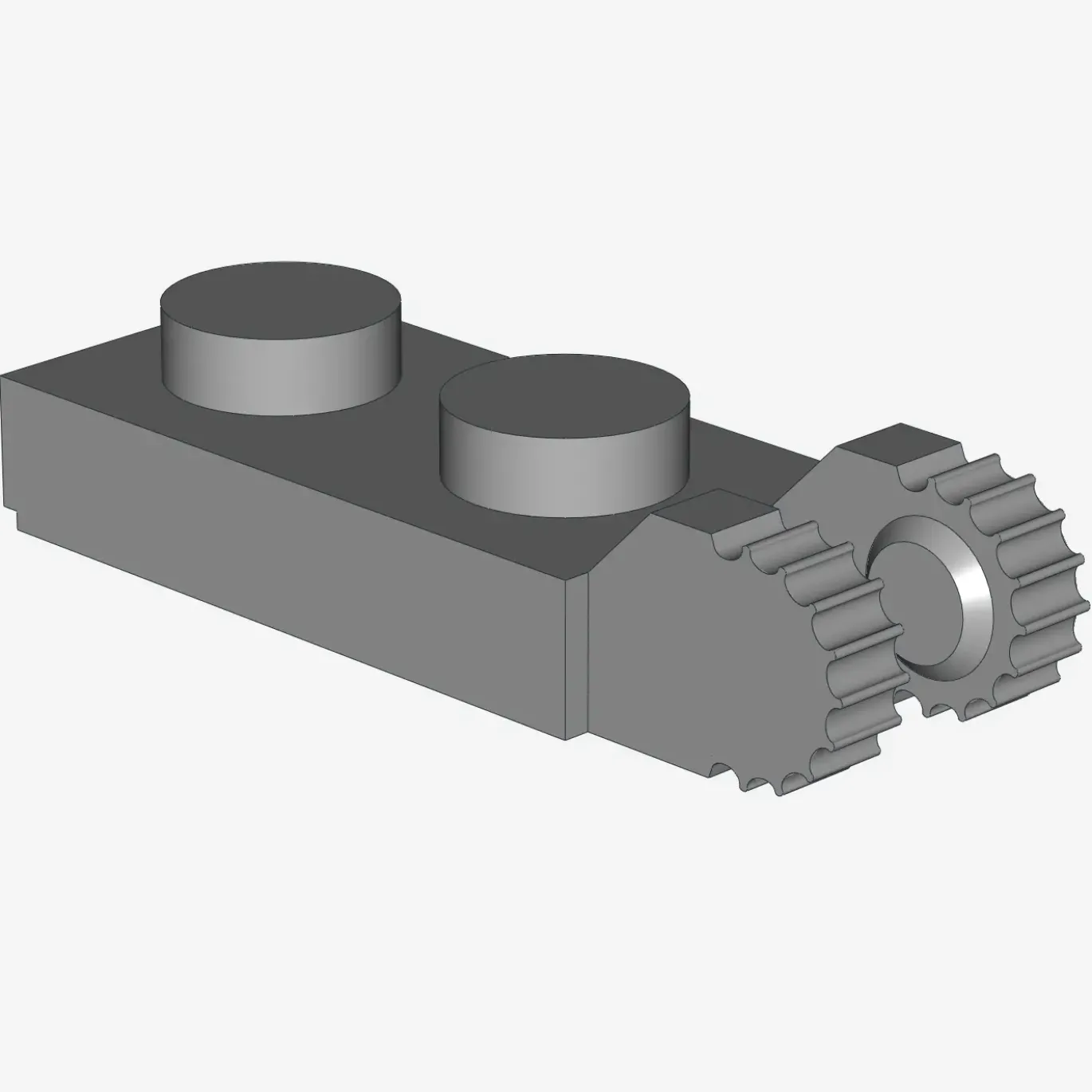 PLATE 1X2 W/FORK/VERTICAL/END X 100
