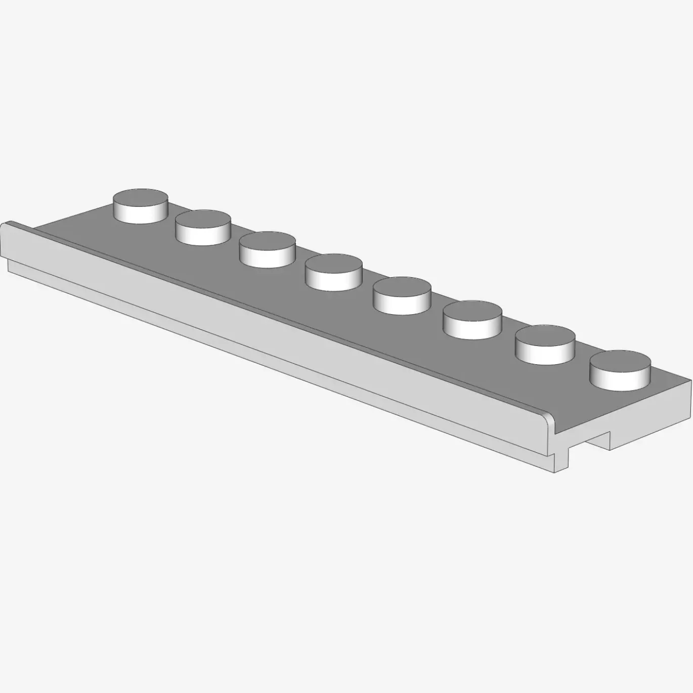 PLATE 2X8 W/GLIDING GROOVE X 20