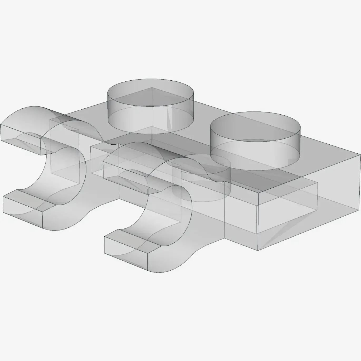 PLATE 1X2 W/HOLDER, VERTICAL X 100