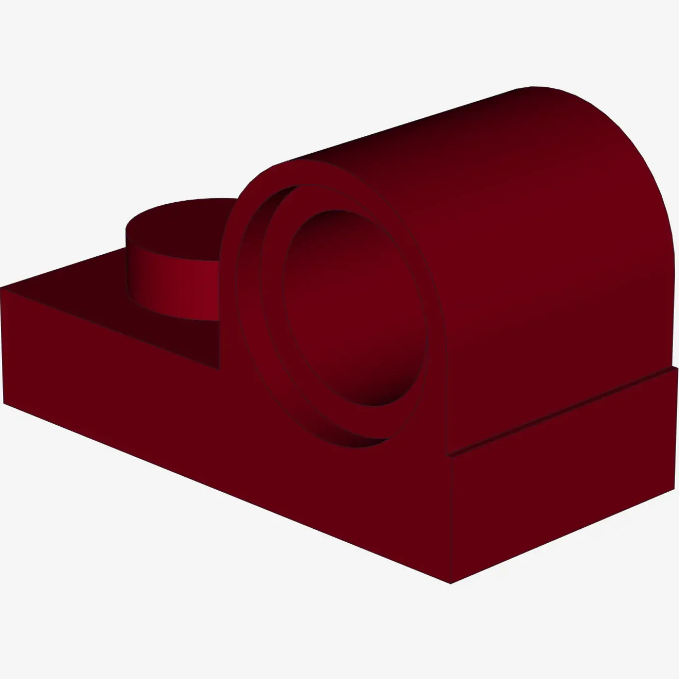 PLATE 1X2 W. HOR. HOLE Ø 4.8 X 100