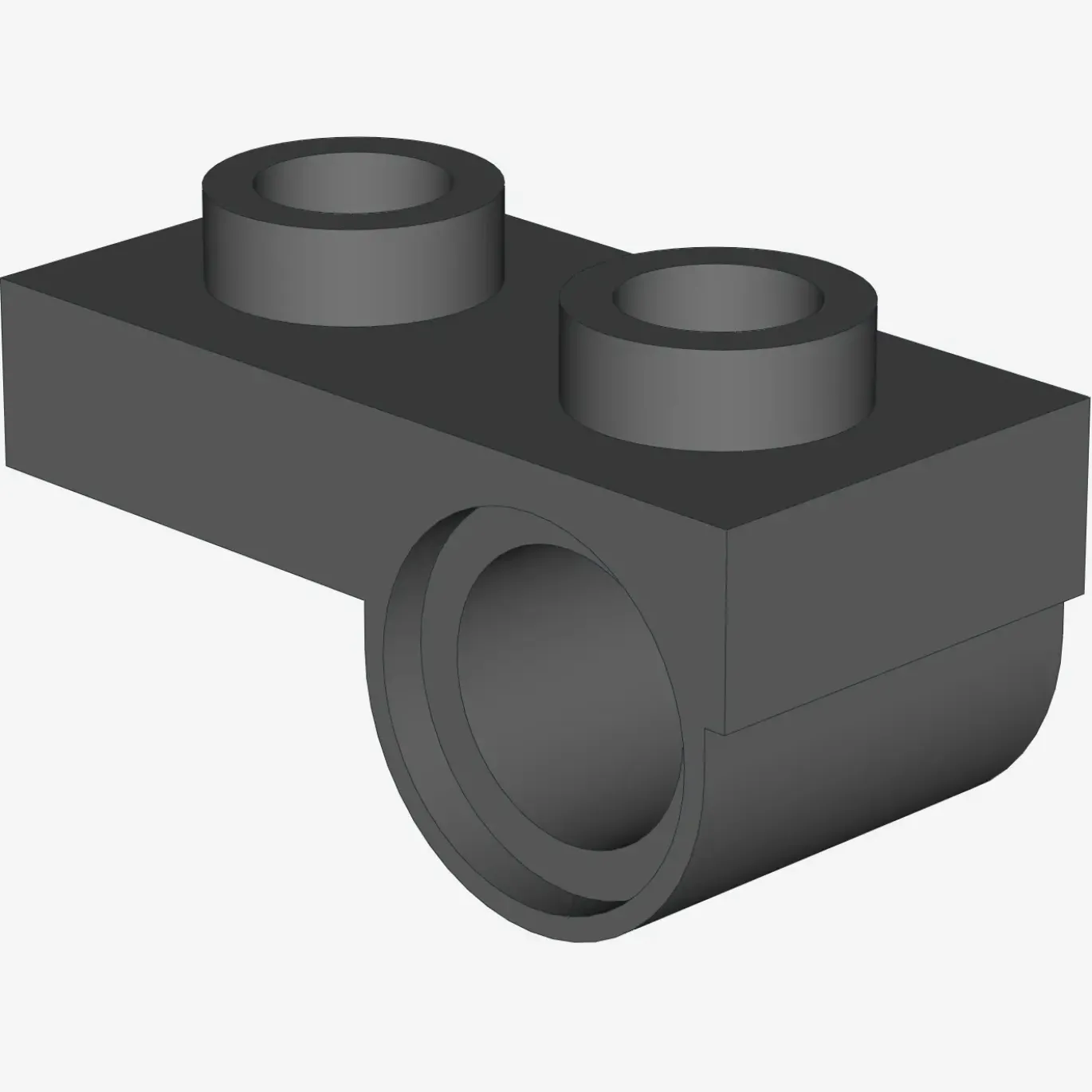 PLATE 1x2 W. HORIZONTAL HOLE Ø4,85 REV. X 100