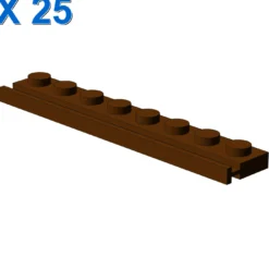 PLATE 1X8 WITH RAIL X 25