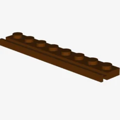 PLATE 1X8 WITH RAIL X 25