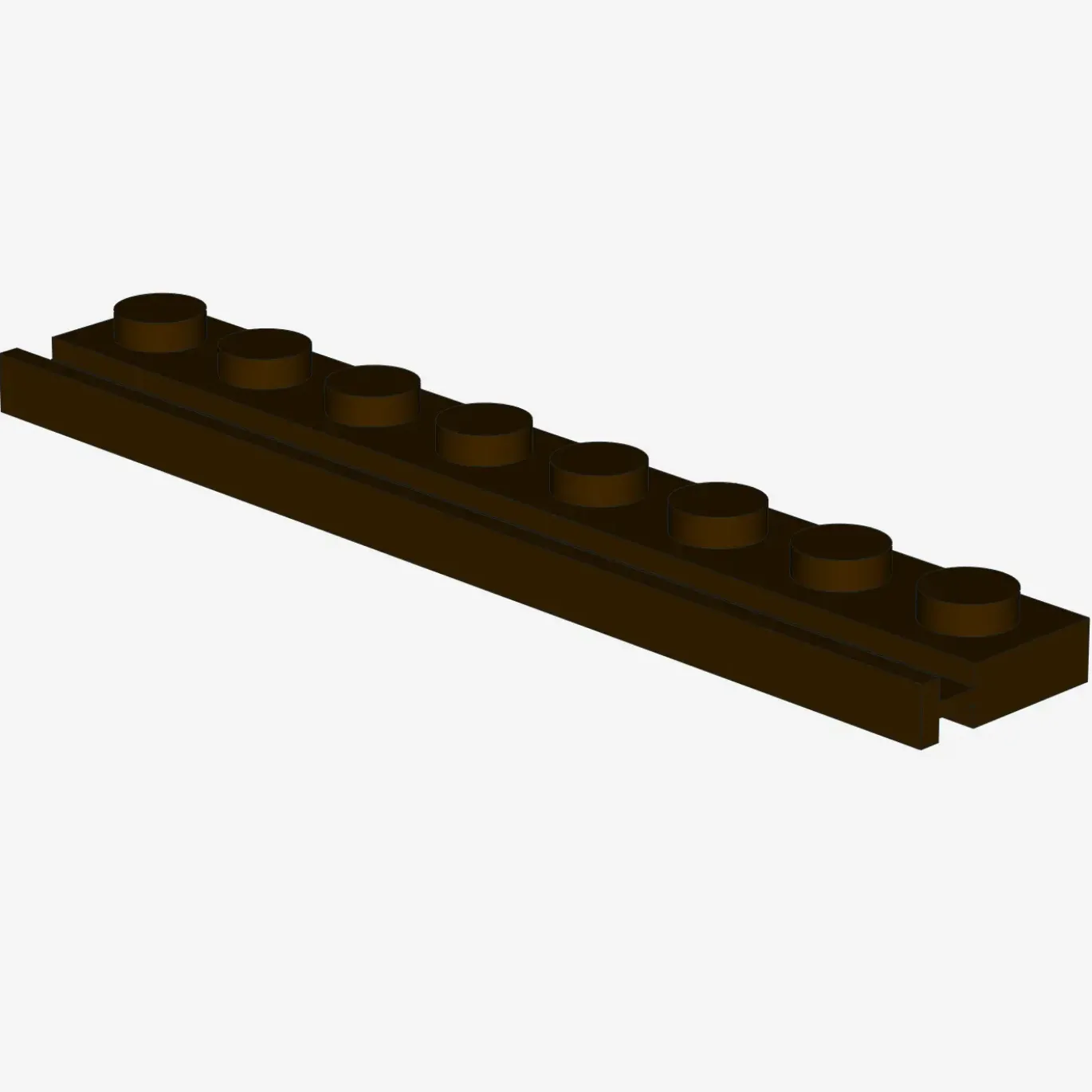 PLATE 1X8 WITH RAIL X 25