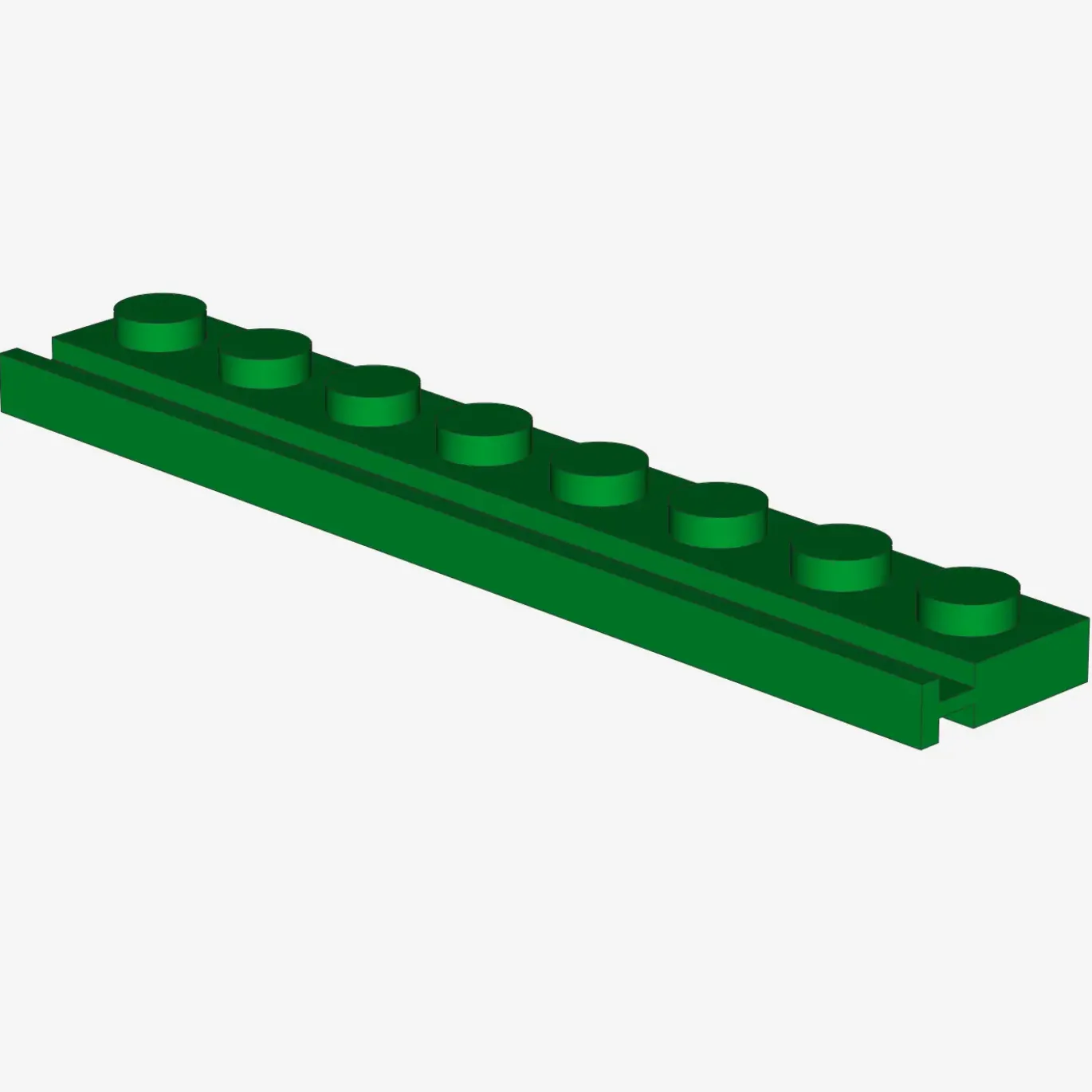 PLATE 1X8 WITH RAIL X 25