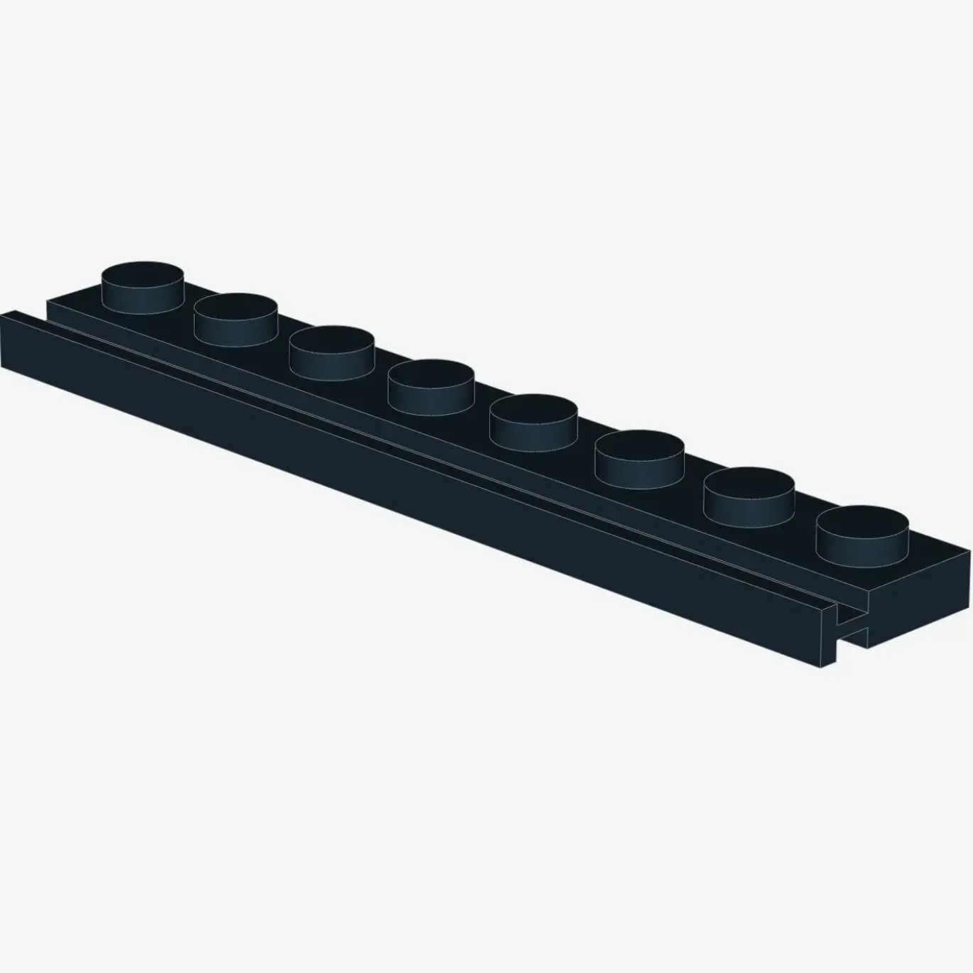 PLATE 1X8 WITH RAIL X 25