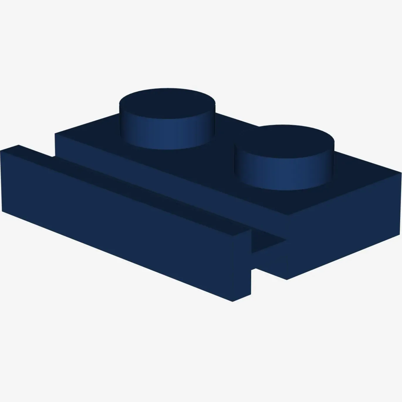 PLATE 1X2 WITH SLIDE X 100