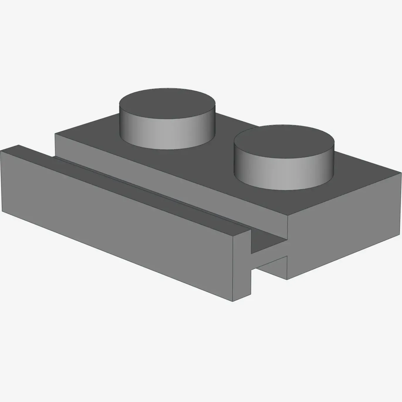 PLATE 1X2 WITH SLIDE X 100