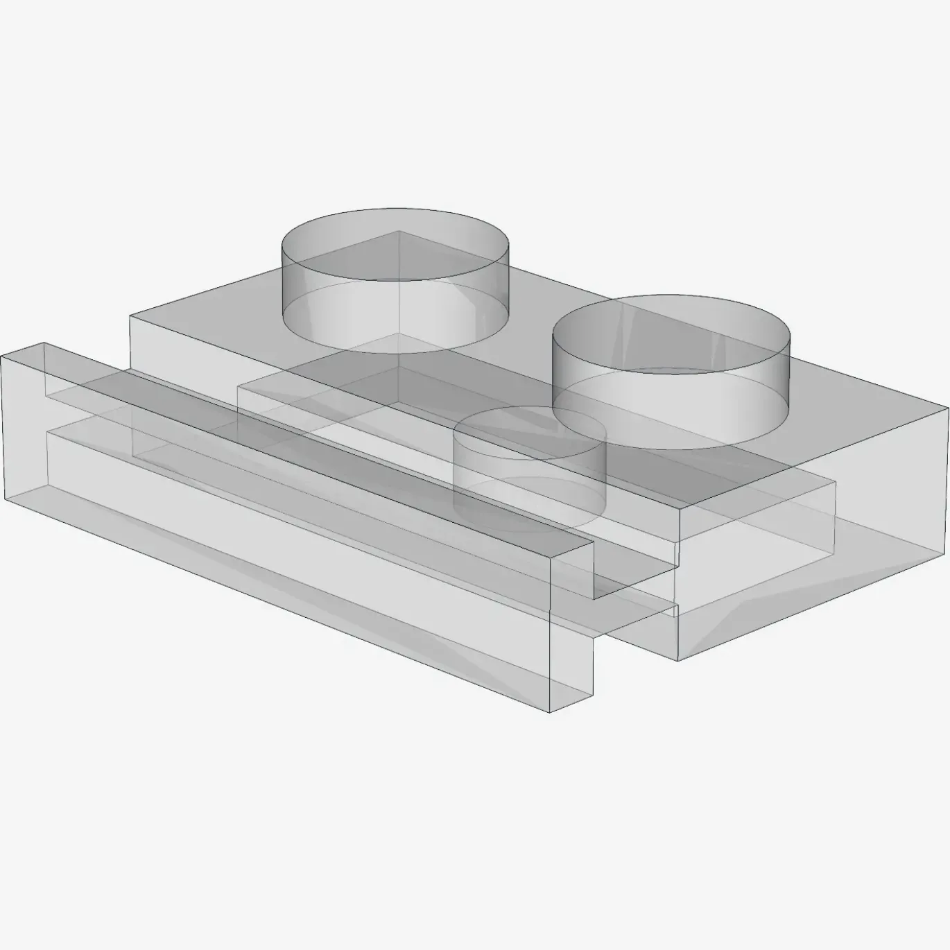 PLATE 1X2 WITH SLIDE X 100