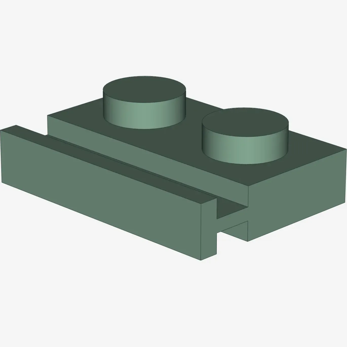 PLATE 1X2 WITH SLIDE X 100