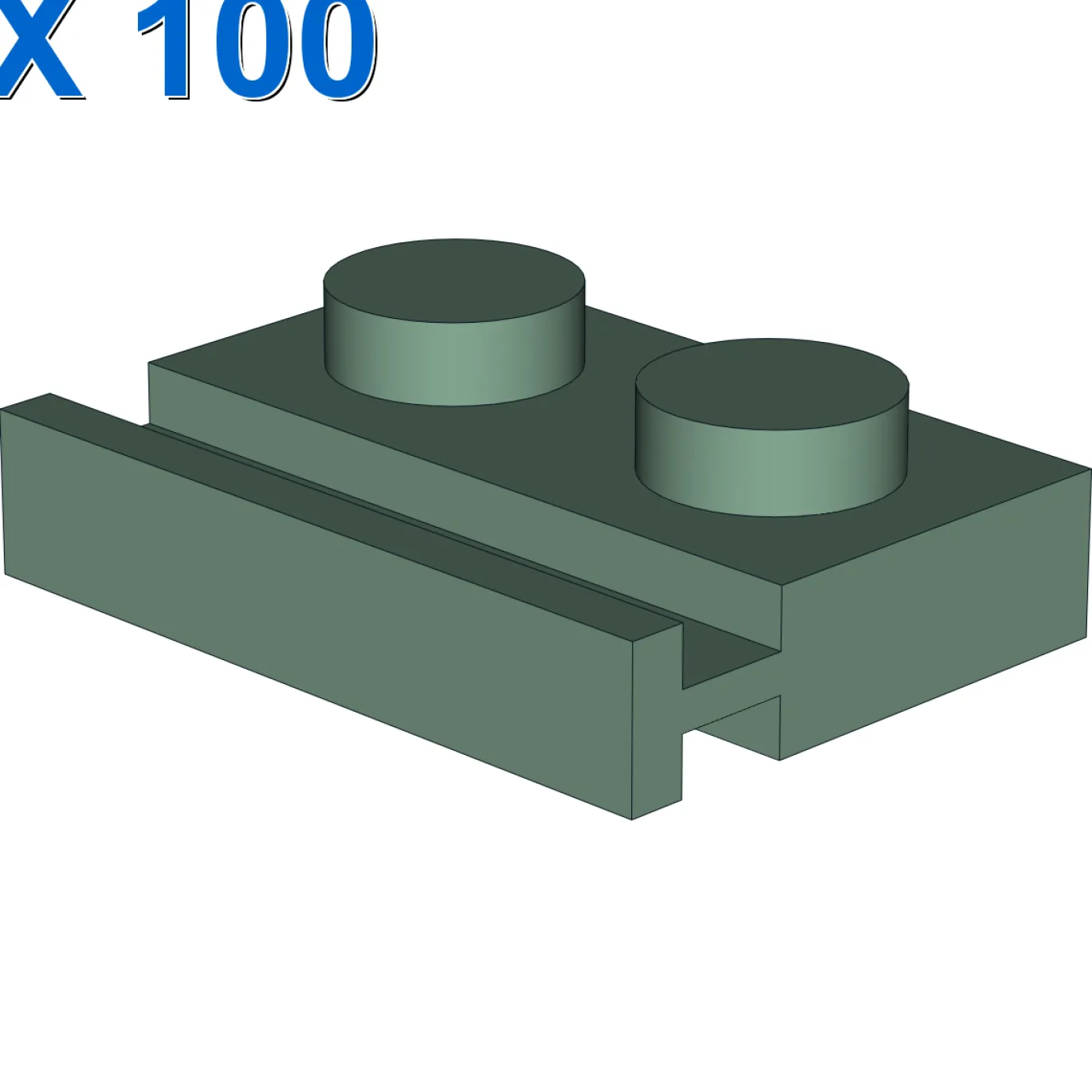 PLATE 1X2 WITH SLIDE X 100