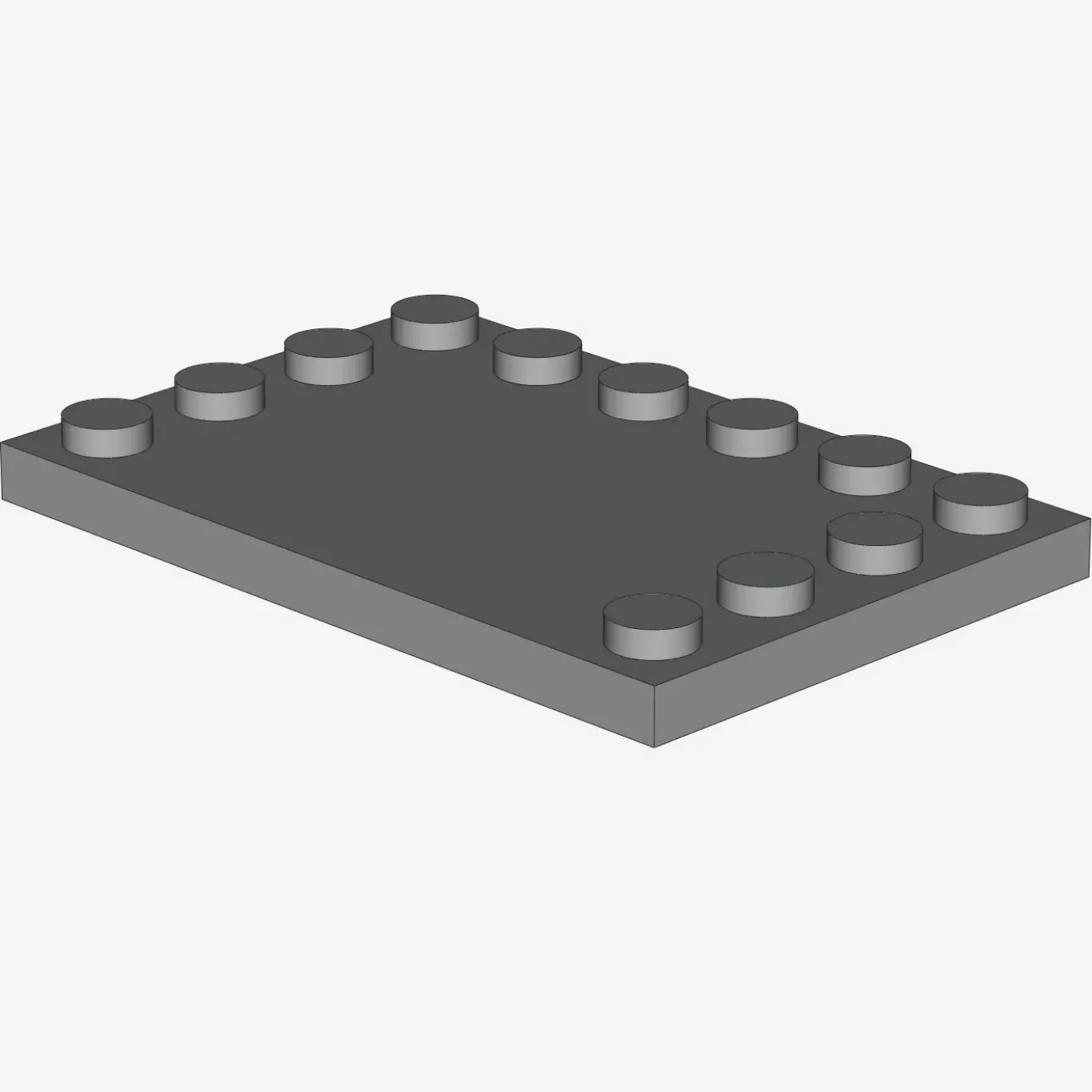 PLATE 4X6 W. 12 KNOBS X 20