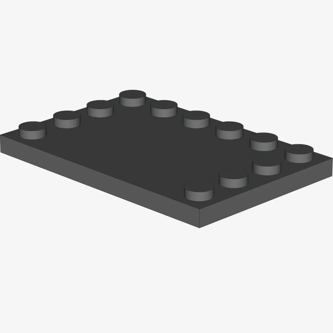 PLATE 4X6 W. 12 KNOBS X 20