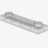 PLATE 1X4 W. 2 KNOBS X 100