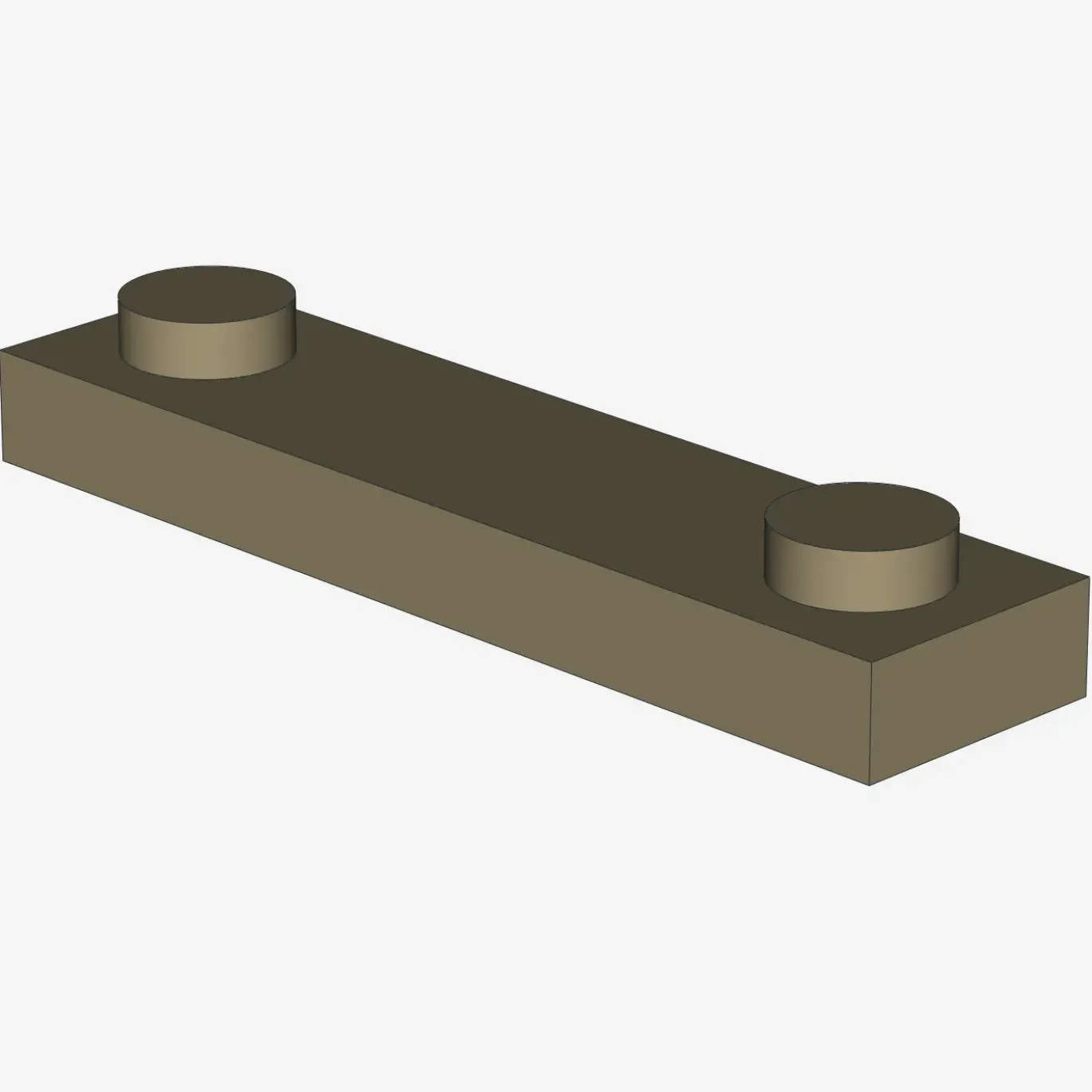 PLATE 1X4 W. 2 KNOBS X 100