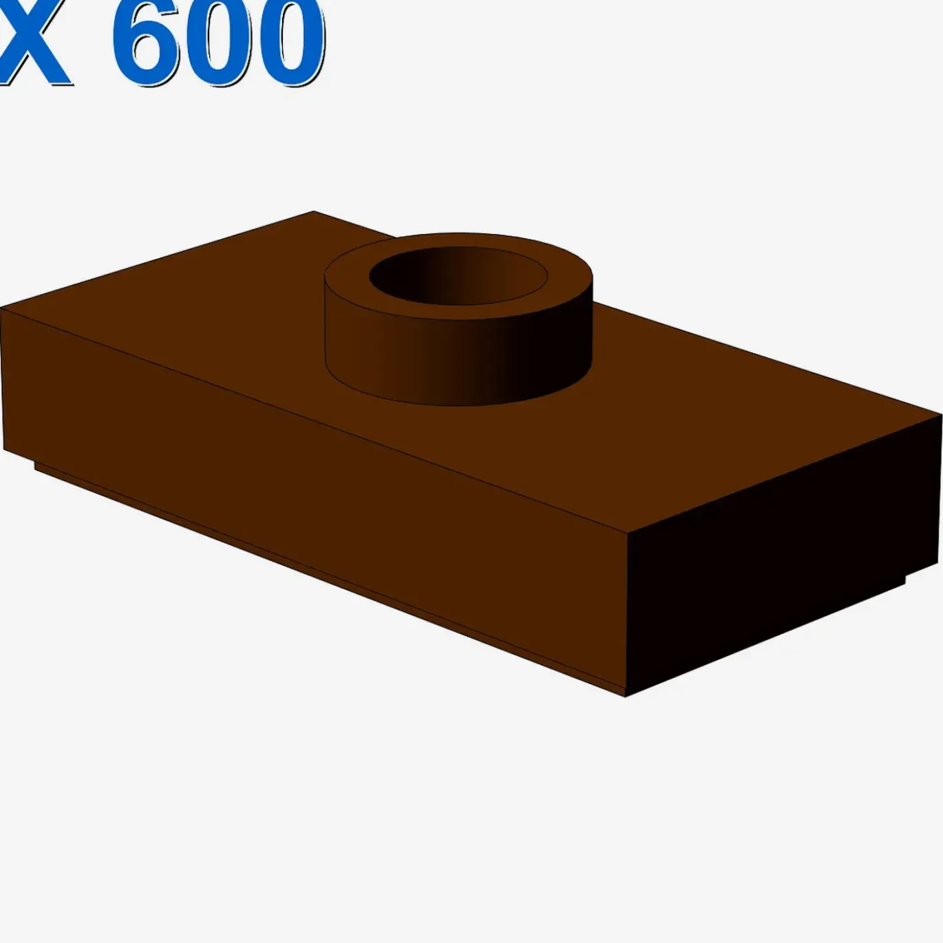PLATE 1X2 W. 1 KNOB X 600