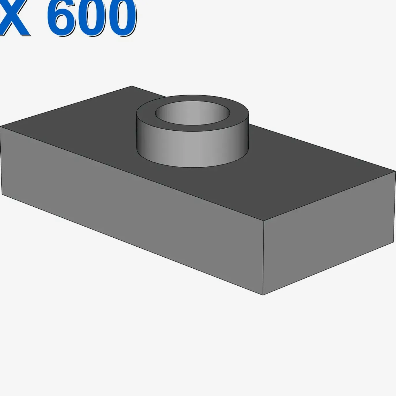 PLATE 1X2 W. 1 KNOB X 600
