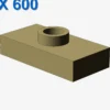 PLATE 1X2 W. 1 KNOB X 600