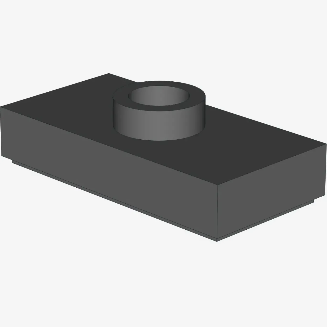 PLATE 1X2, W/ 1 KNOB X 100