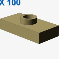 PLATE 1X2 W. 1 KNOB X 100