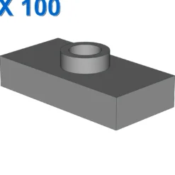 PLATE 1X2 W. 1 KNOB X 100