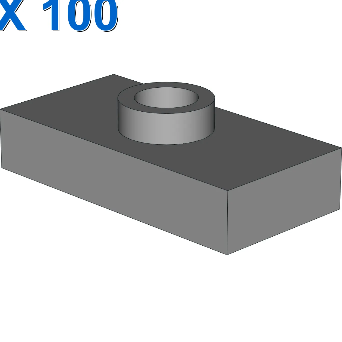 PLATE 1X2 W. 1 KNOB X 100