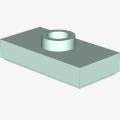 PLATE 1X2, W/ 1 KNOB X 100