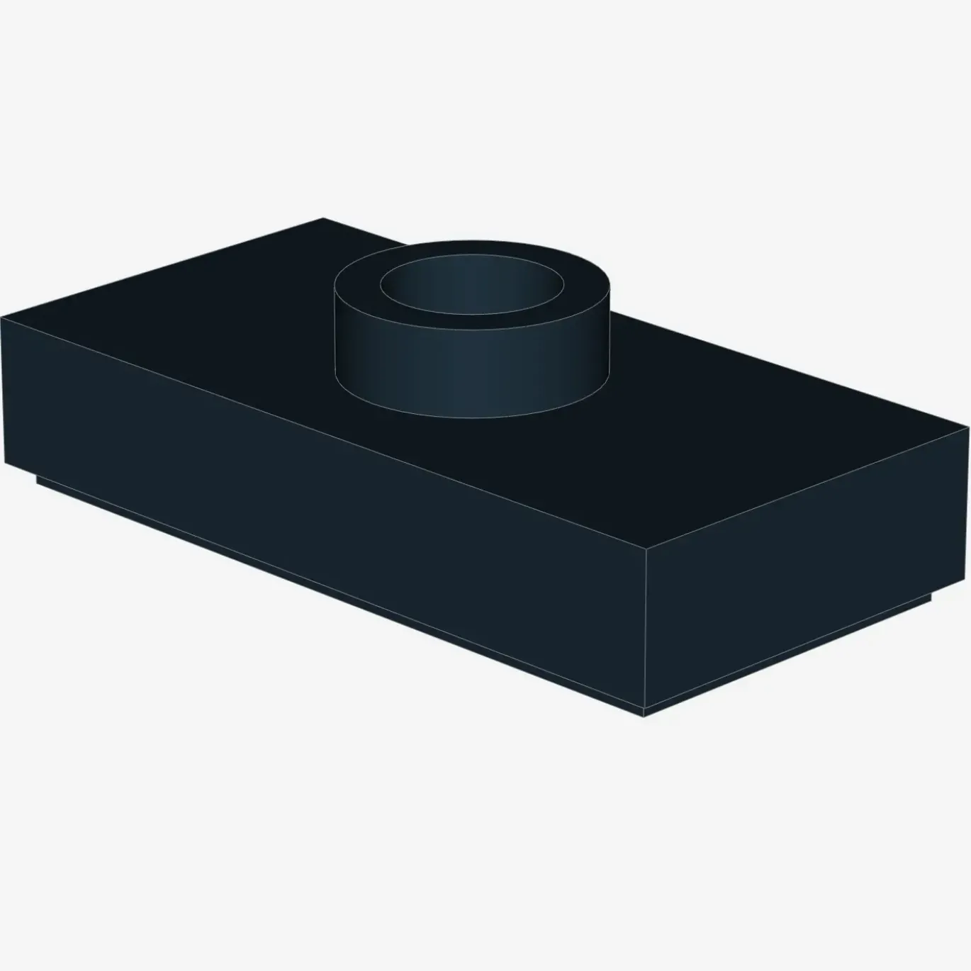PLATE 1X2, W/ 1 KNOB X 100