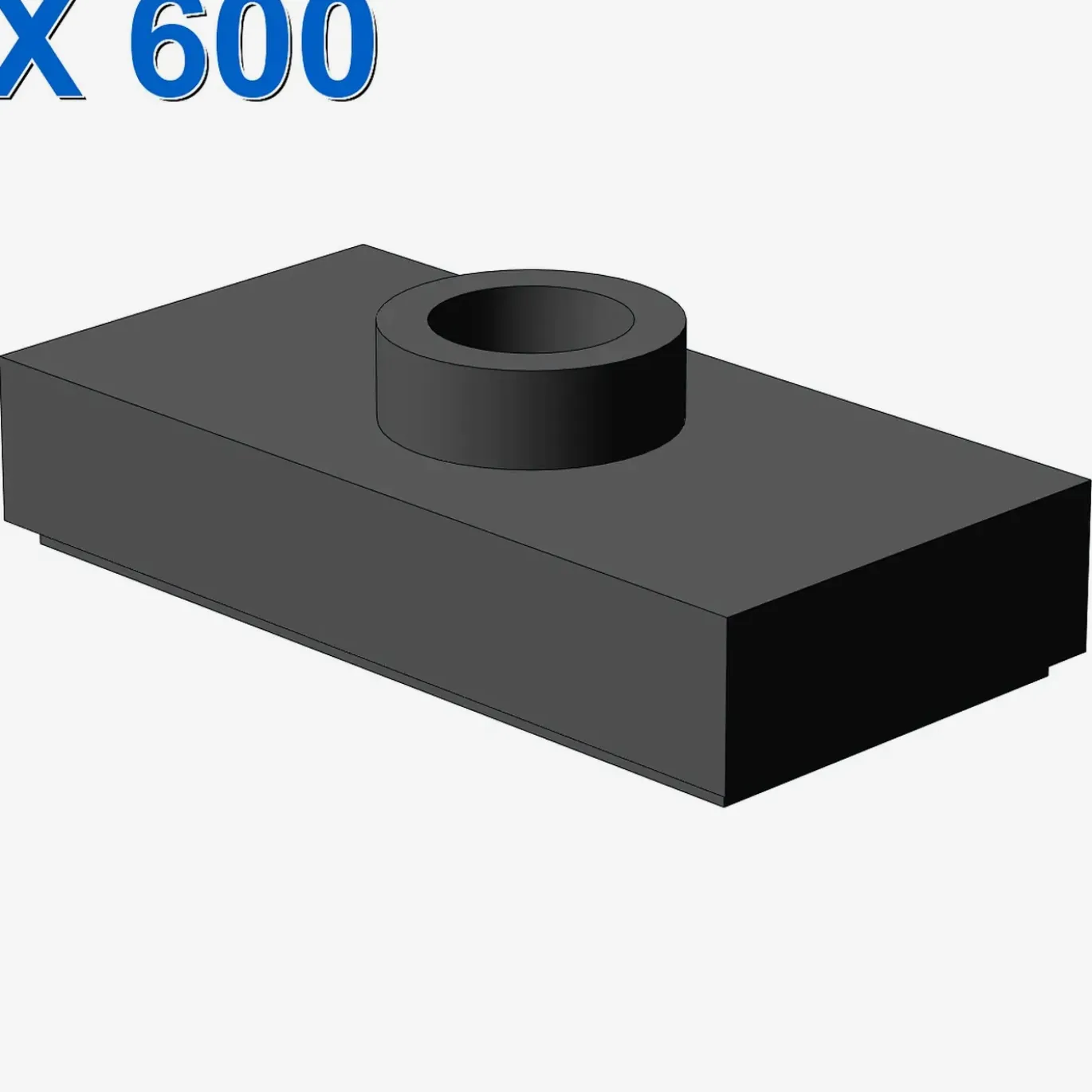 PLATE 1X2 W. 1 KNOB X 600