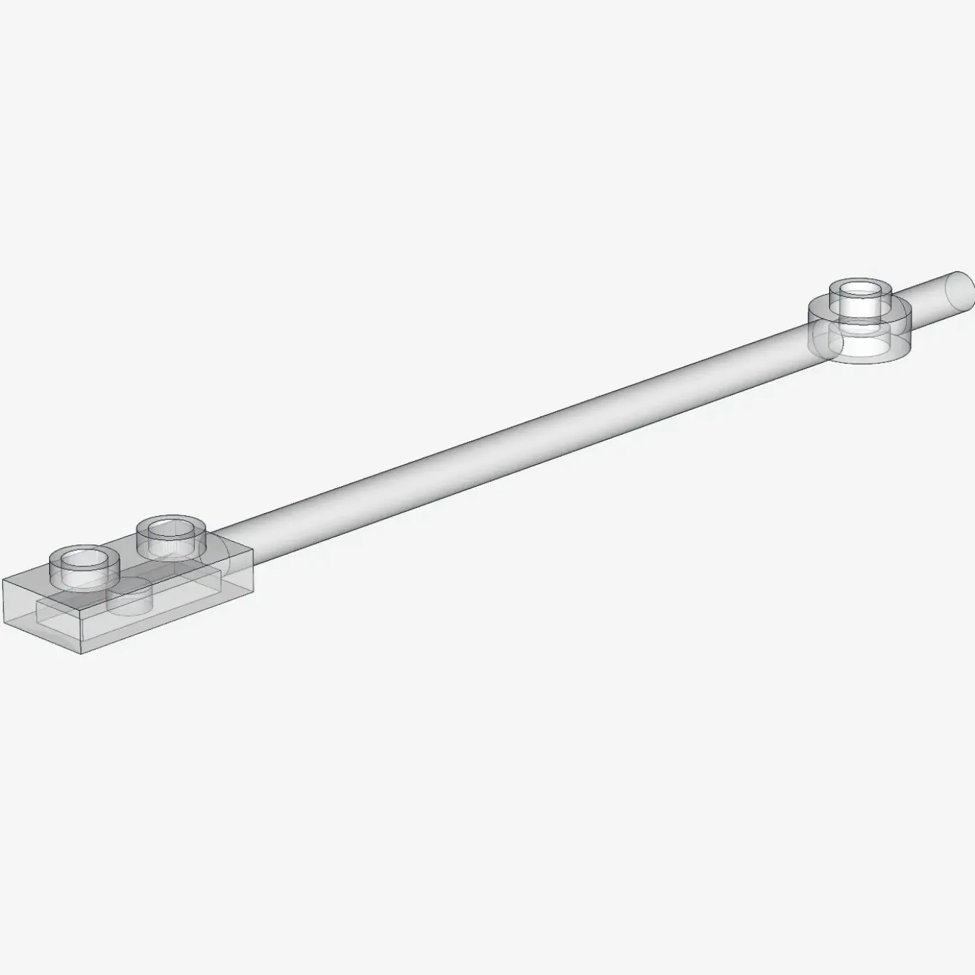 PLATE 1X2 W. SHAFT 12M X 50