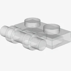 PLATE 1X2 W. STICK X 100