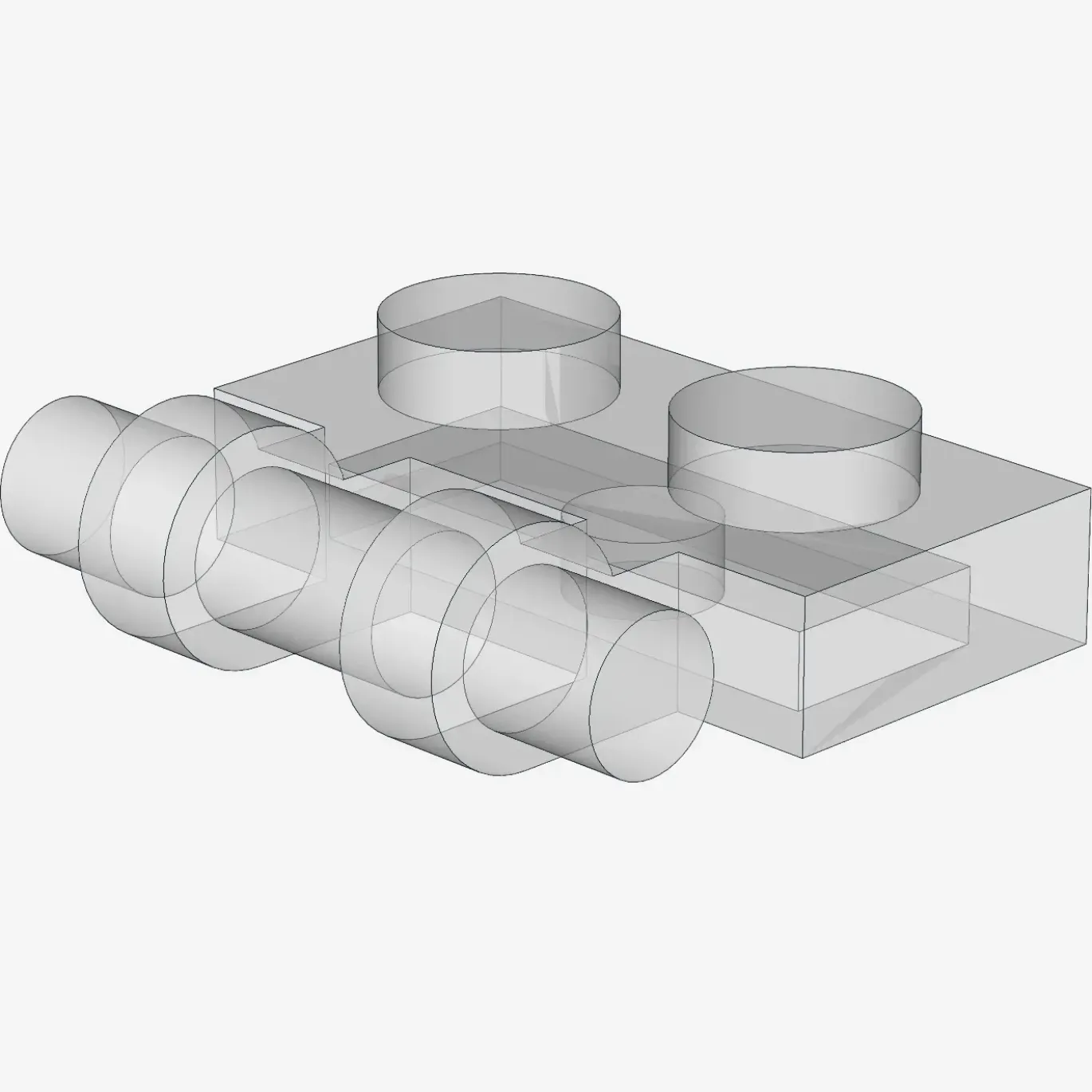PLATE 1X2 W. STICK X 100