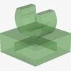 PLATE 1X1 W. UP RIGHT HOLDER X 200