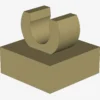 PLATE 1X1 W. UP RIGHT HOLDER X 200