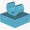 PLATE 1X1 W. UP RIGHT HOLDER X 200