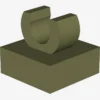 PLATE 1X1 W. UP RIGHT HOLDER X 200