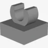 PLATE 1X1 W. UP RIGHT HOLDER X 200