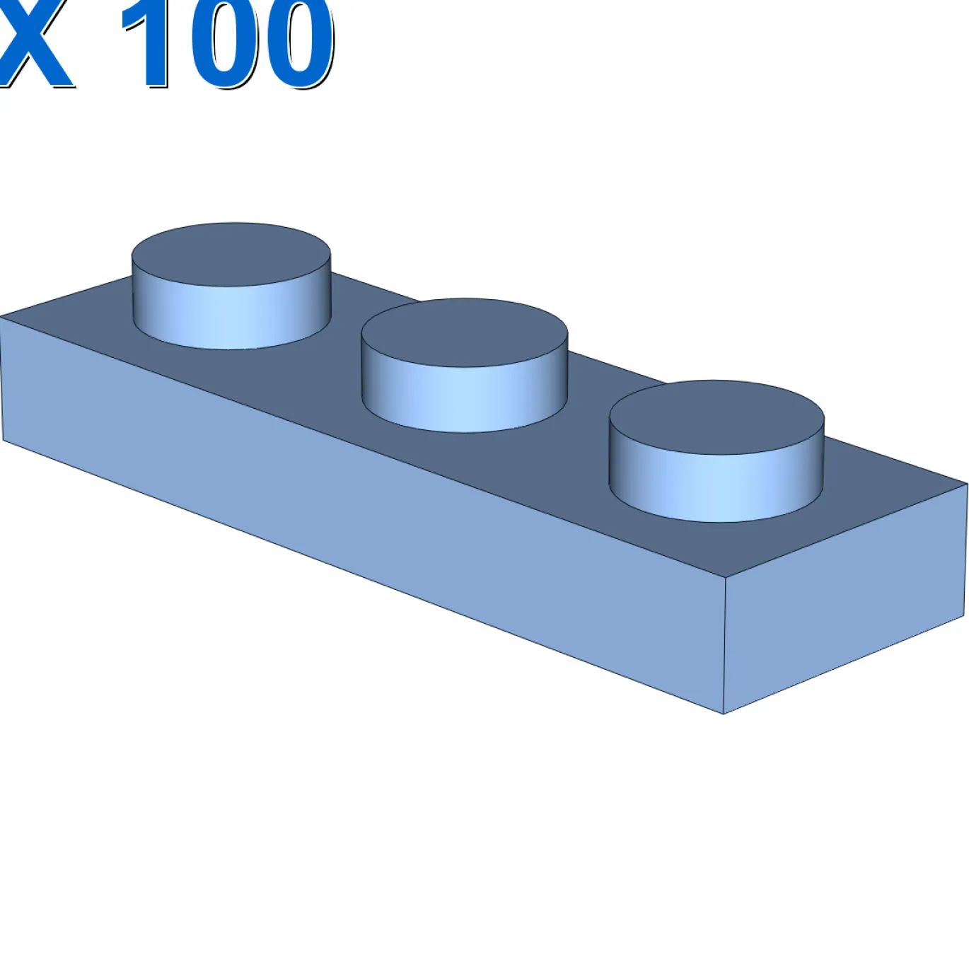 PLATE 1X3 X 100