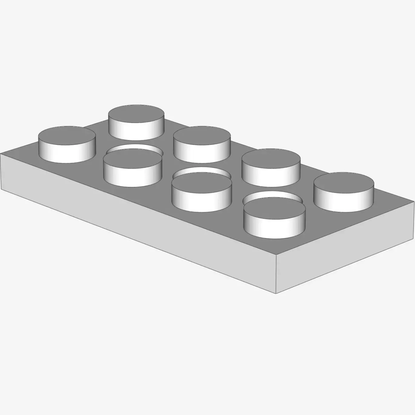 PLATE 2X4, 3XØ4.9 X 50